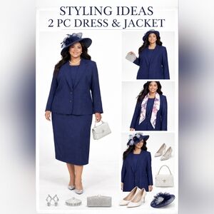 Jessica London NWOT 2 Piece Dress and Jacket Size 22W